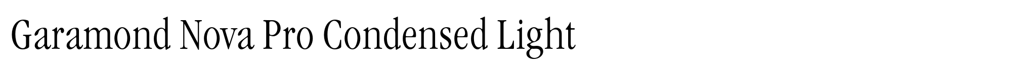 Garamond Nova Pro Condensed Light image